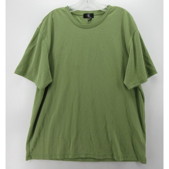 VINTAGE Calvin Klein Shirt XL Pullover T Tee Crewneck Textured Y2K - Picture 1 of 10